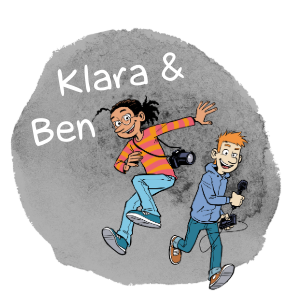 Wilkommen bei der Edition Helden 16 Ben und Klara auf einem grauen Aquarell-Hintergrund.