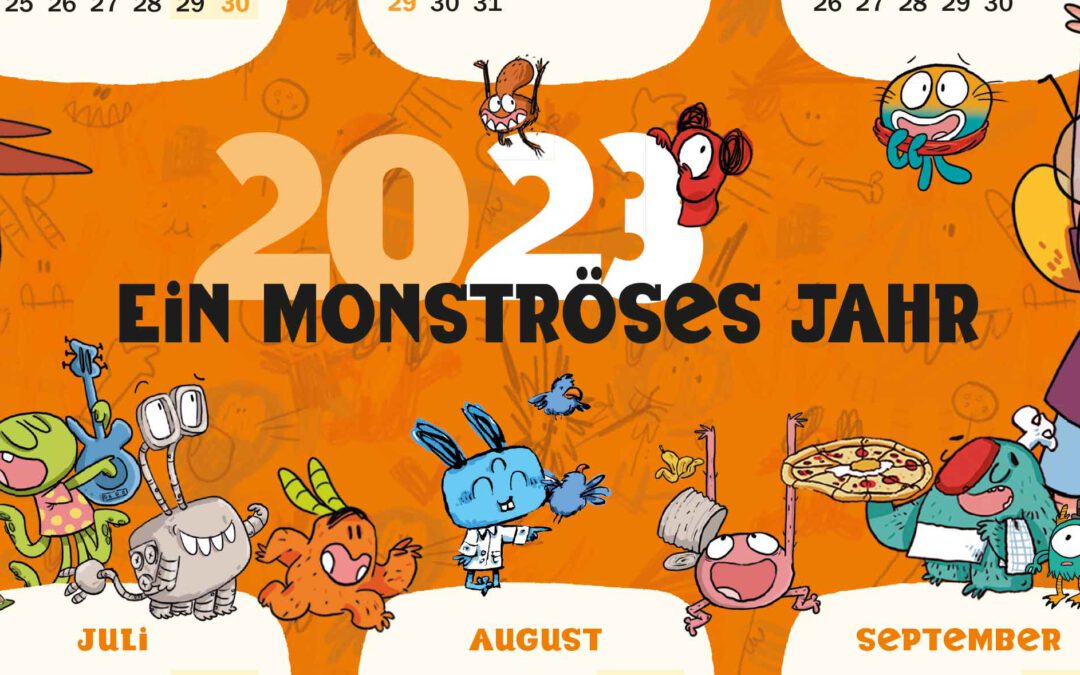 Kalender 2023 Alex und die Monster downloaden