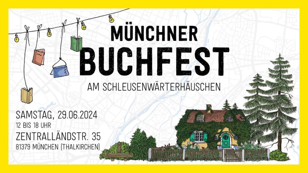 Münchner Buchfest im Garten des Schleusenwärterhäuschens