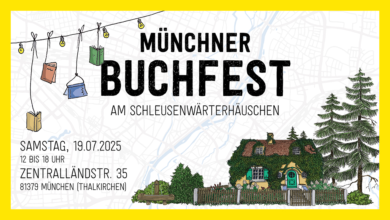 Münchner Buchfest 2025 im Garten des Schleusenwärterhäuschens