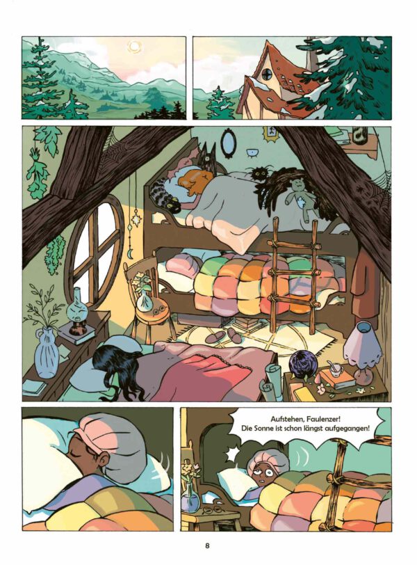 Innenansicht; eine Seite des Comics Fortuna - Der Geist der Herberge von Elisabeth Jammes