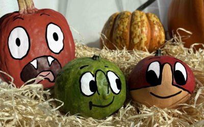 Ideen 6 Halloween-Kürbisse bemalen